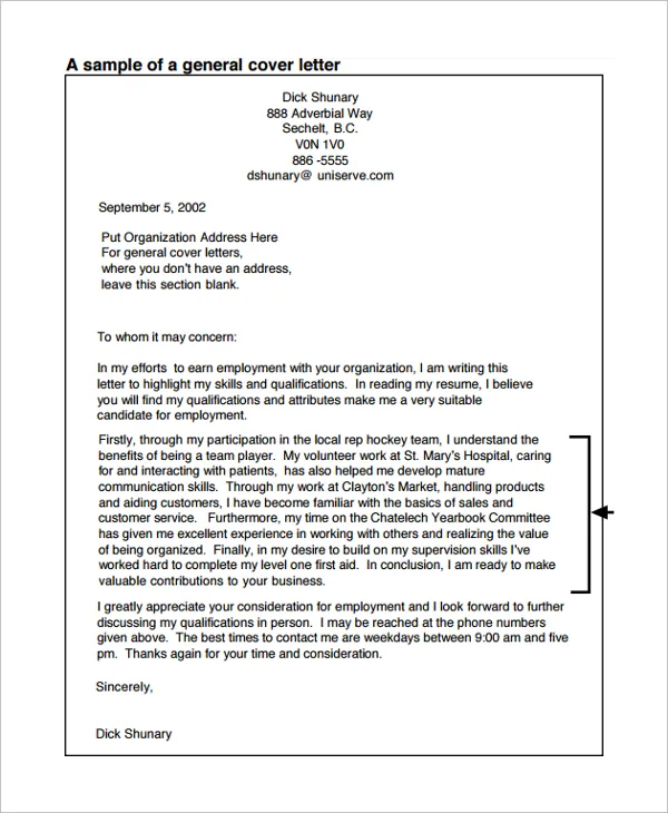 41019 cover letter formatting