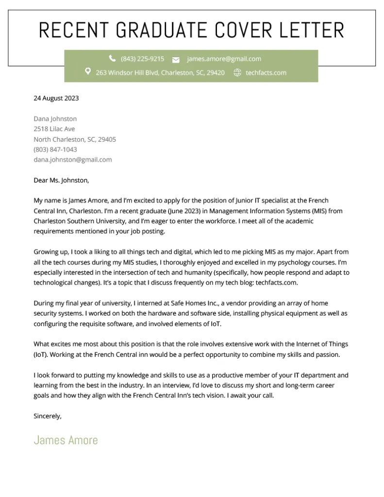 41020 cover letter formatting