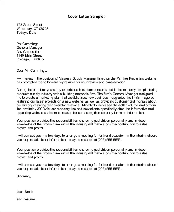 41025 cover letter structure