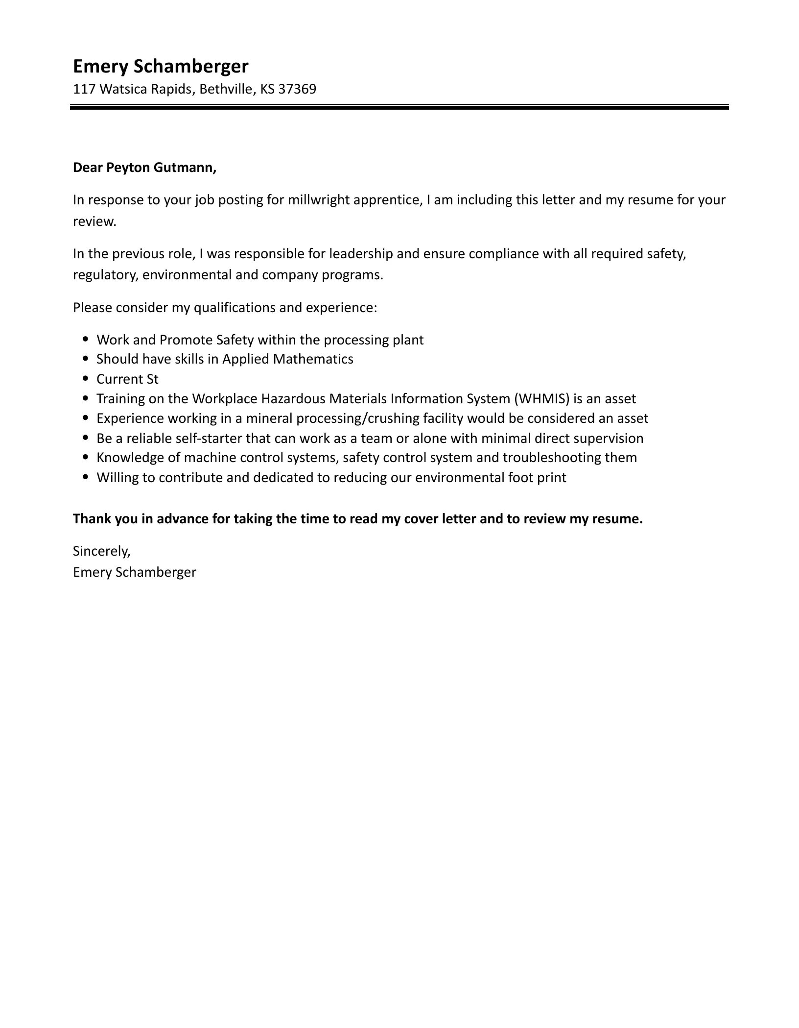 41030 apprenticeship cover letter skills