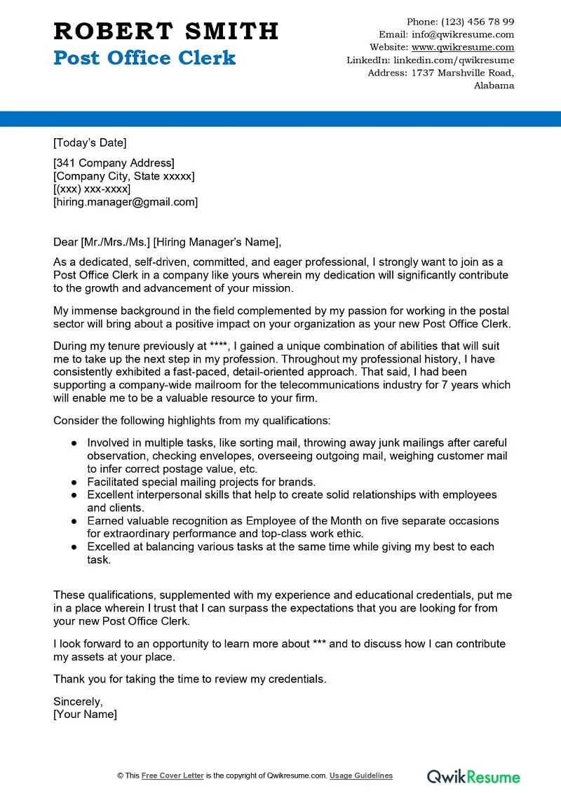 41033 post office application submission