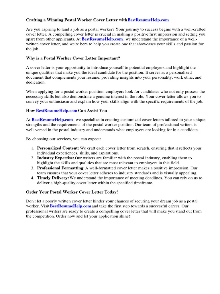 41033 post office cover letter writing