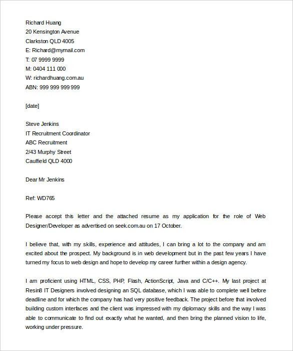 41047 cover letter structure