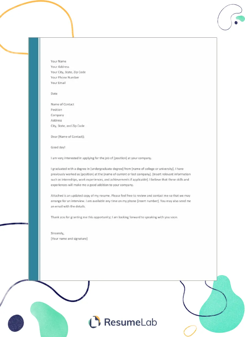 41067 cover letter word formatting