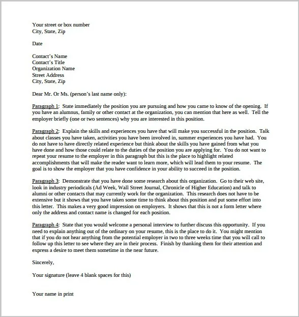 41072 cover letter achievements