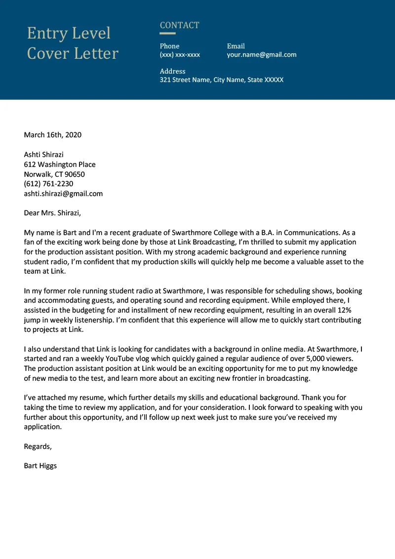 41076 cover letter format