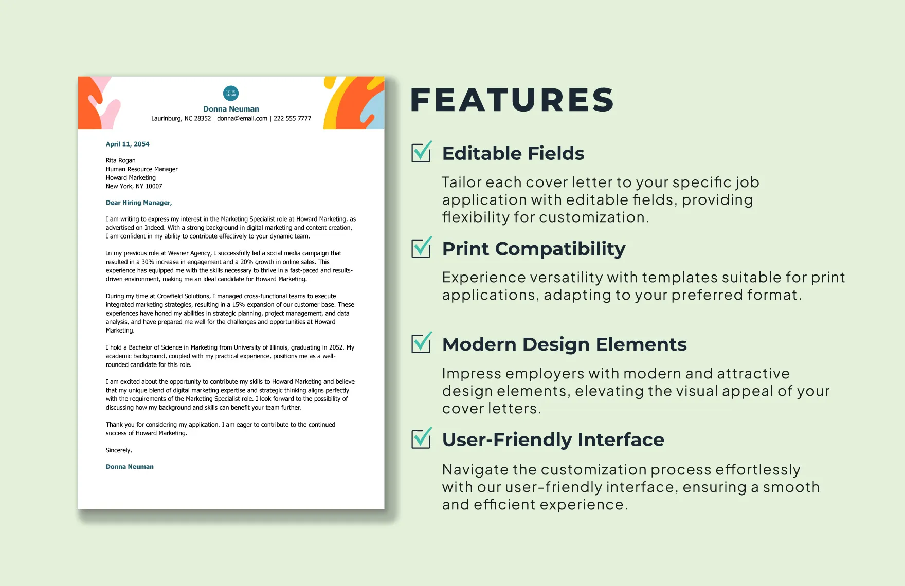 41081 sample cover letter header