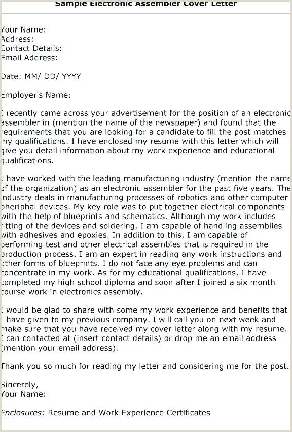 41086 electronic technician cover letter structure