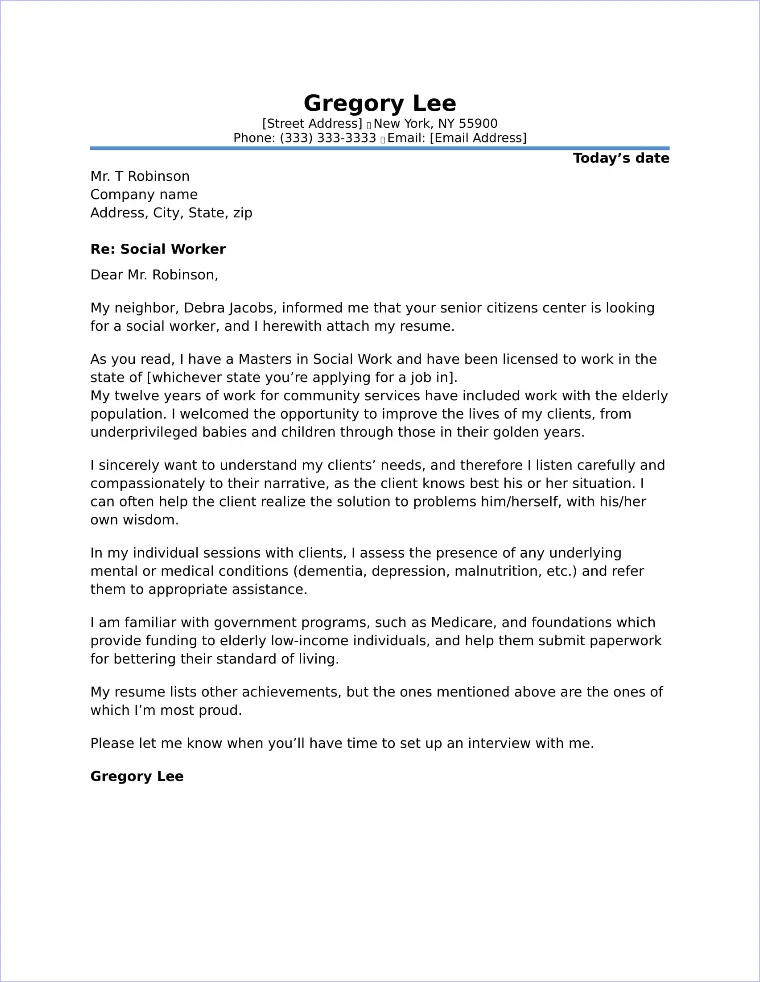 41090 entry level cover letter example