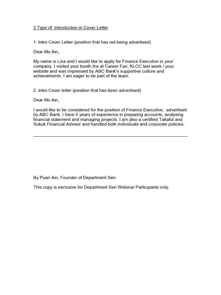 41091 cover letter writing
