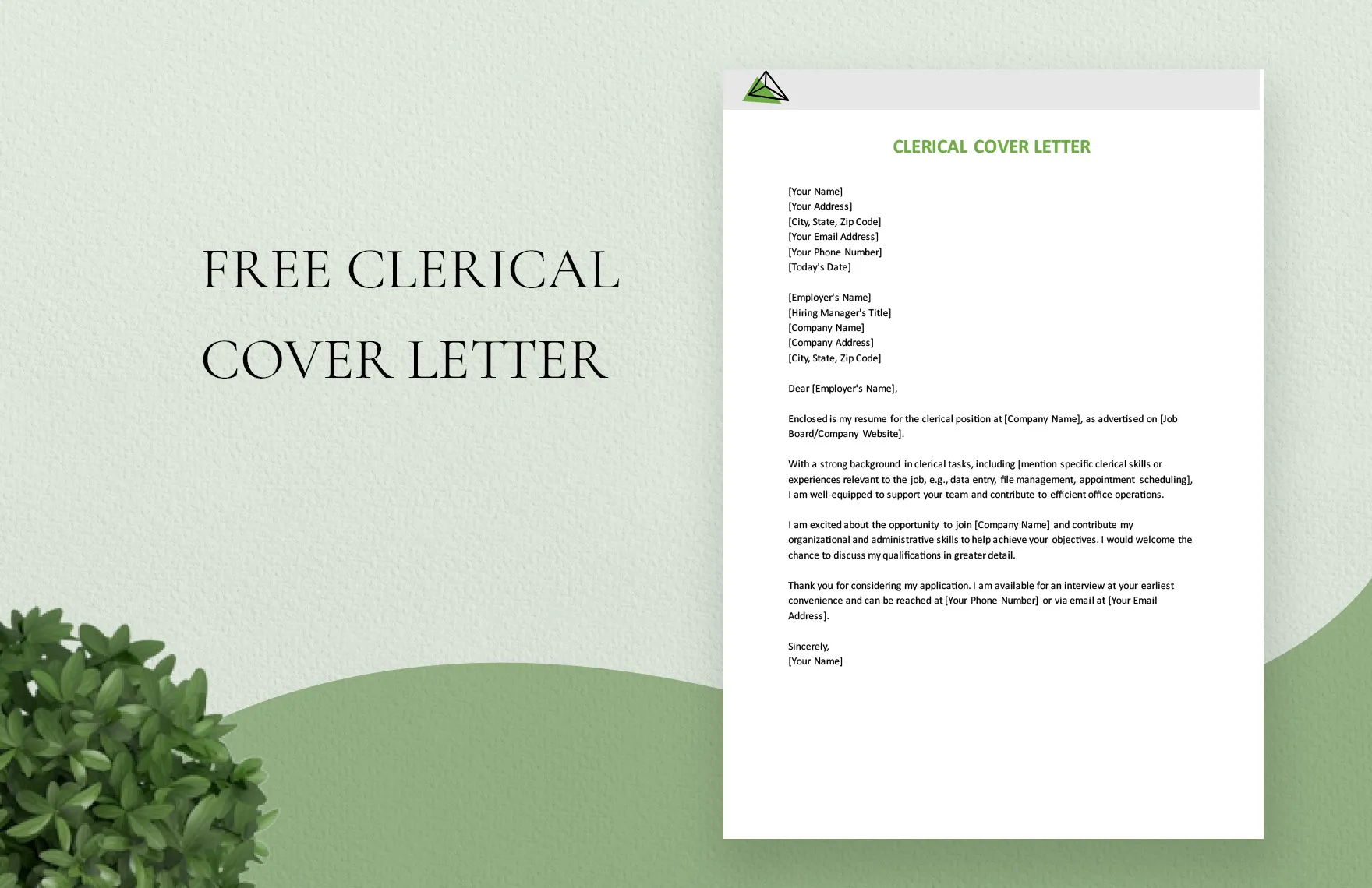 41094 clerical cover letter example