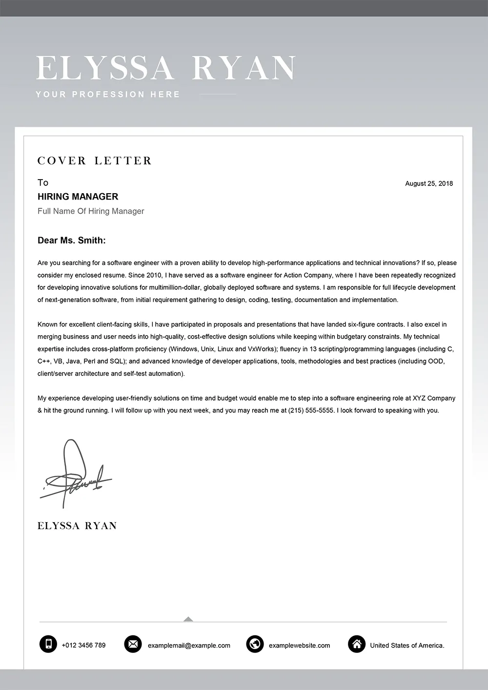 41096 cover letter formatting