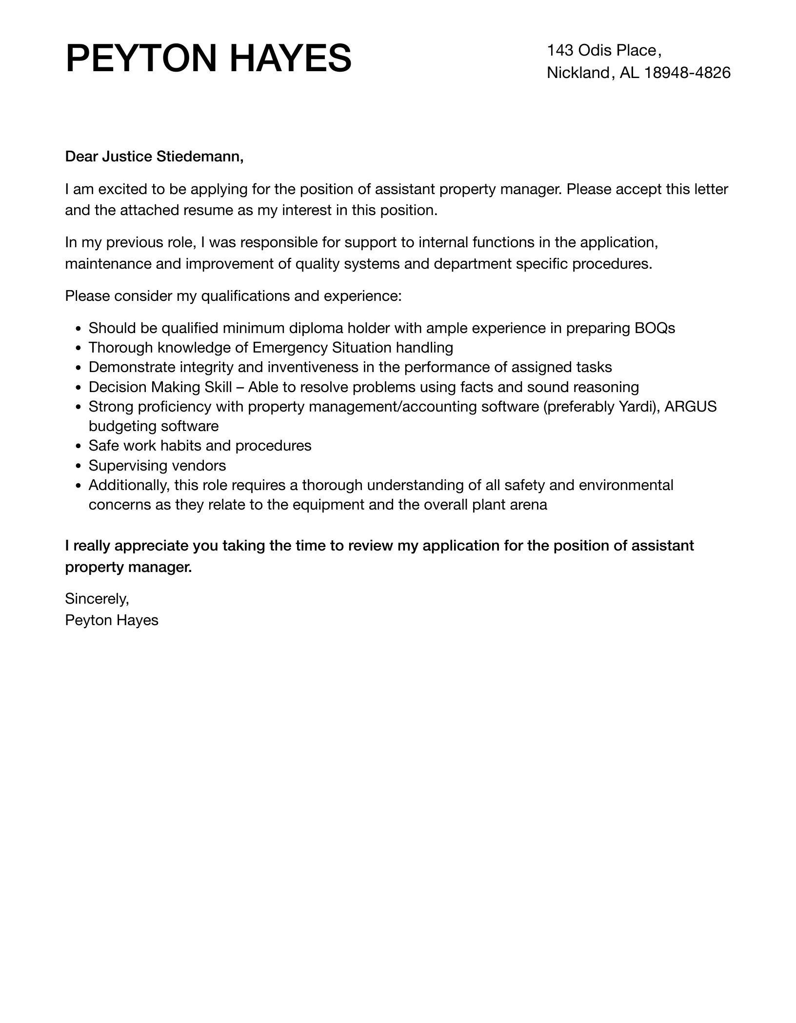 41106 cover letter closing