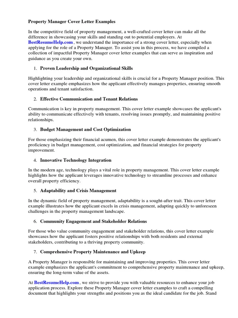 41106 property manager cover letter header