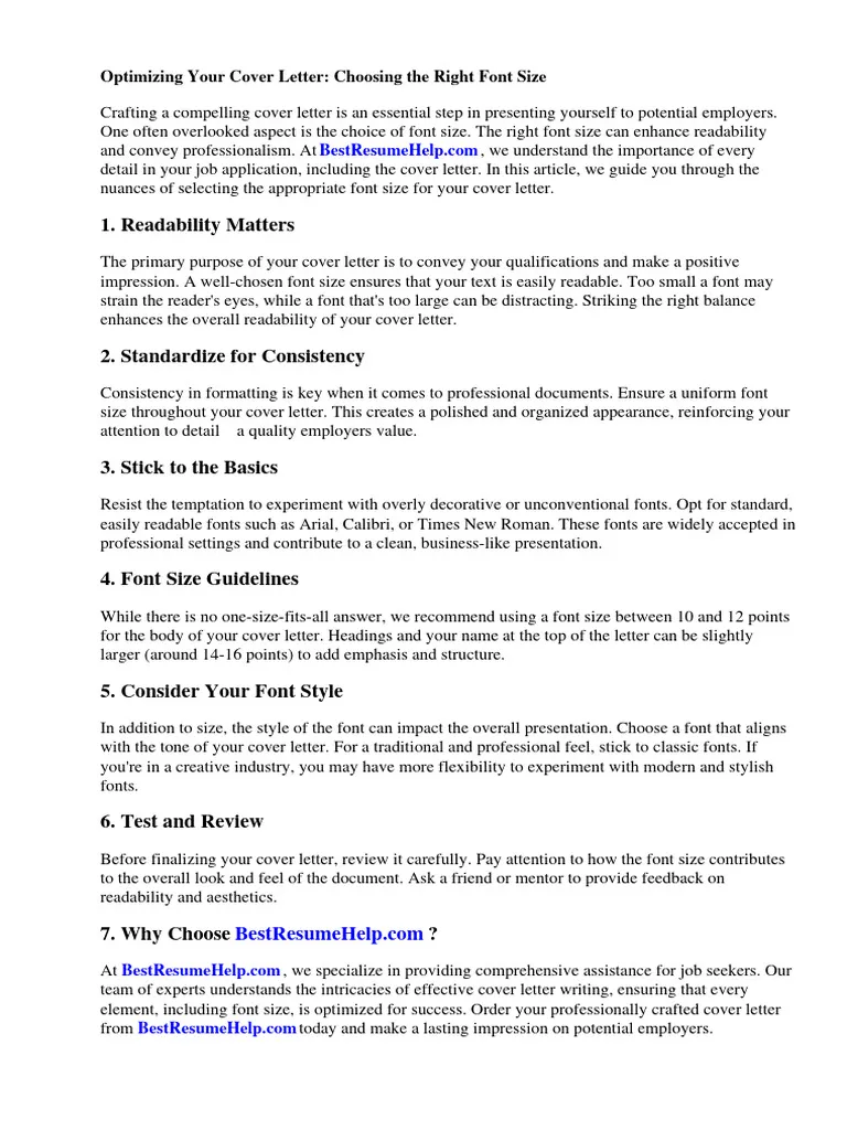 41108 cover letter font size matters