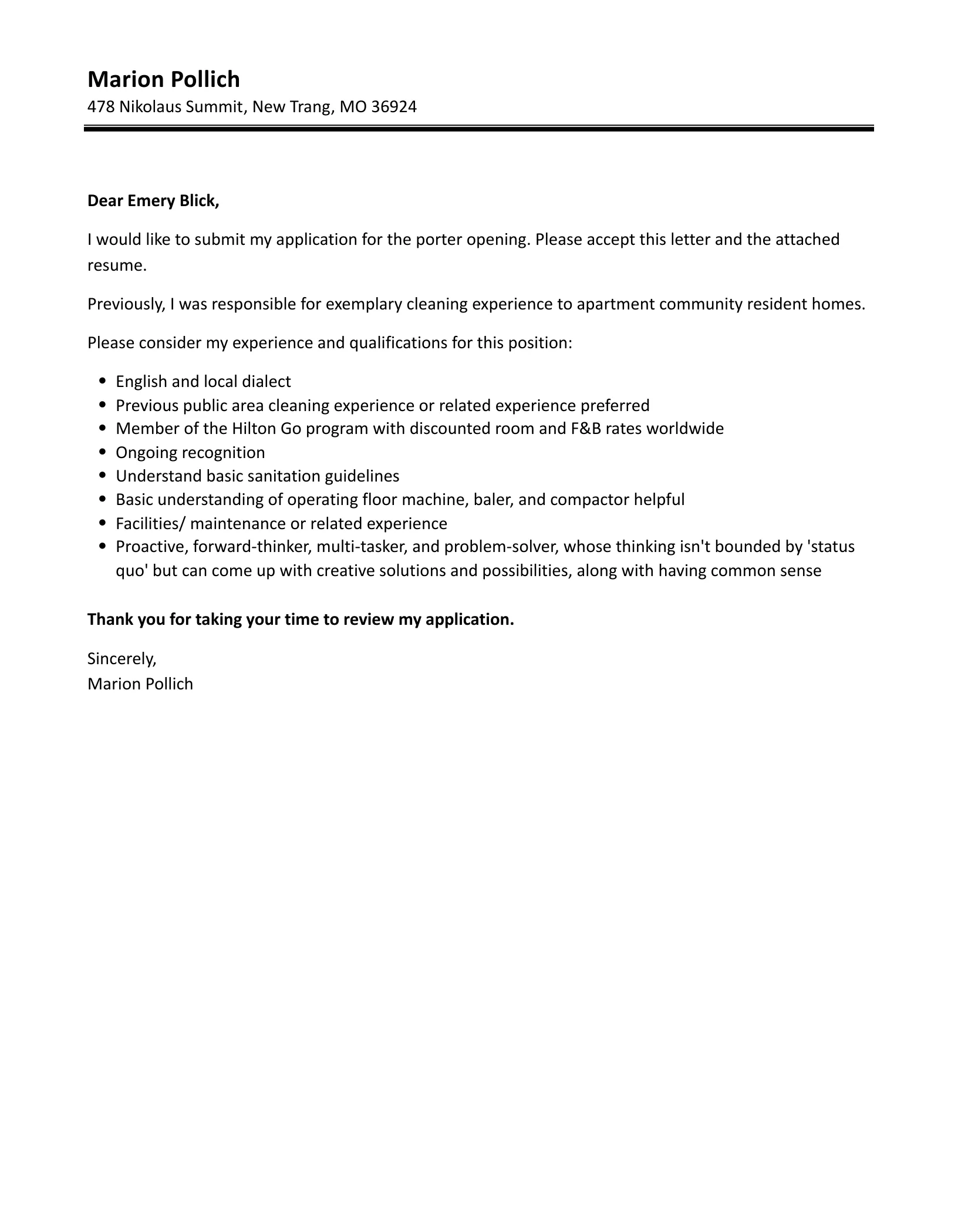 41129 porter teamwork