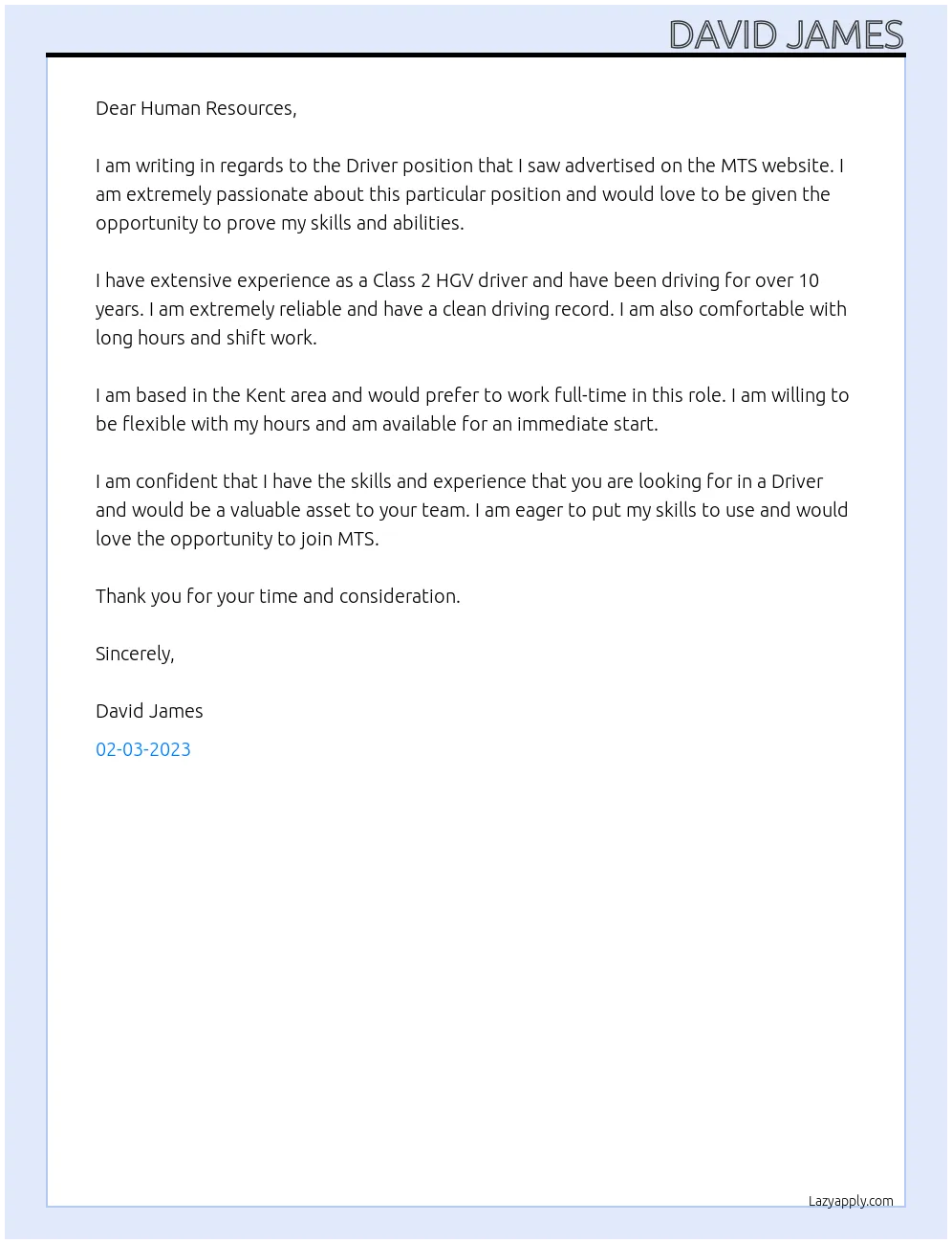 41130 driving job achievements