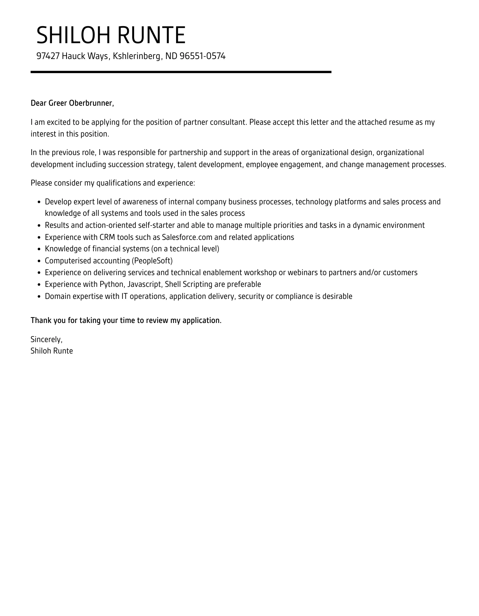 41134 bridal consultant cover letter tailoring