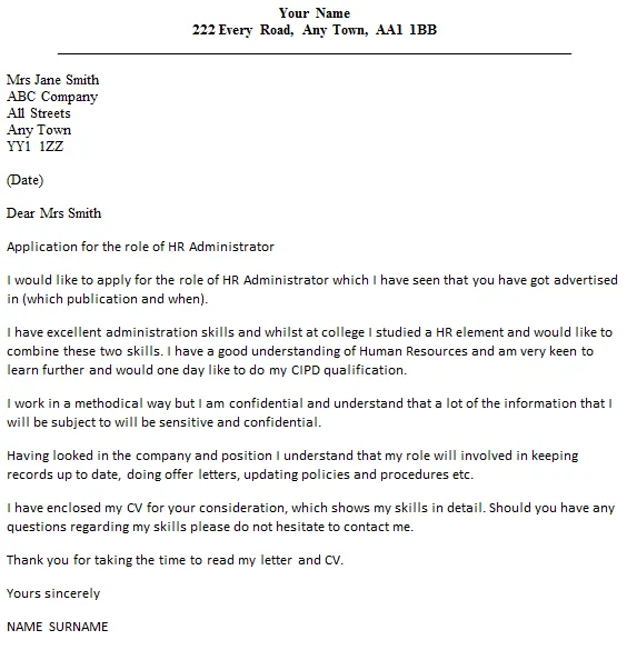 41144 cover letter formatting