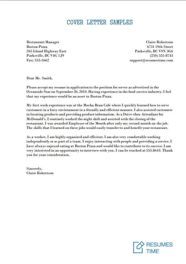 41147 cover letter example 2