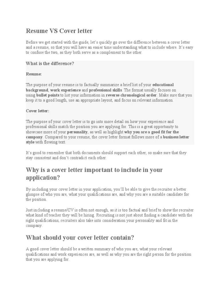 41149 cover letter vs resume 1