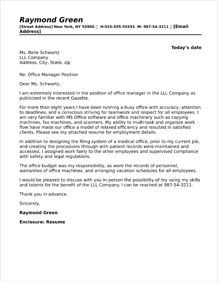 41151 cover letter elements