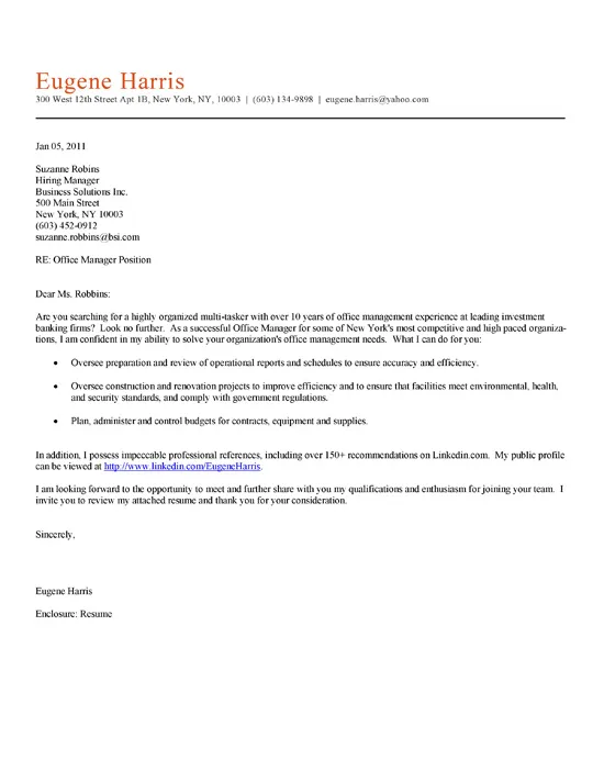 41151 cover letter formatting