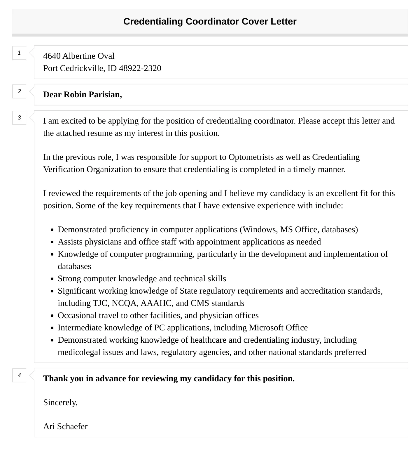 41161 cover letter structure