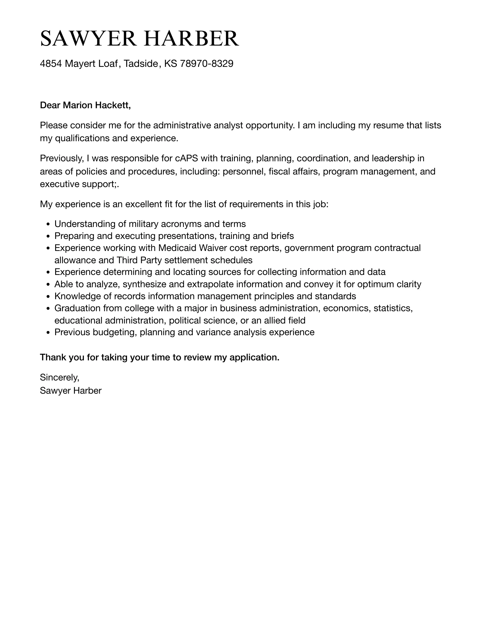 41166 cover letter header