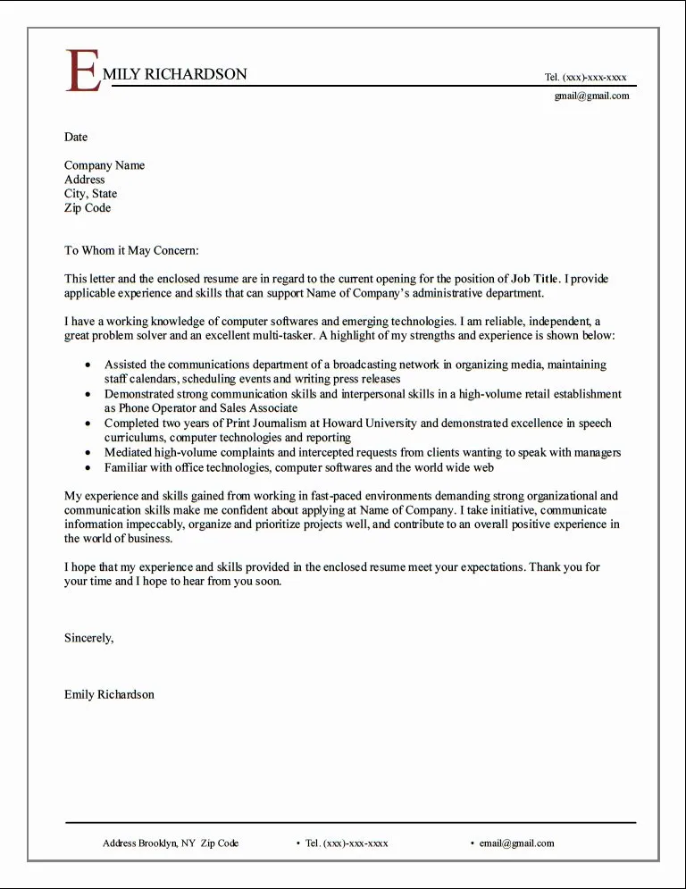 41167 email cover letter mistakes