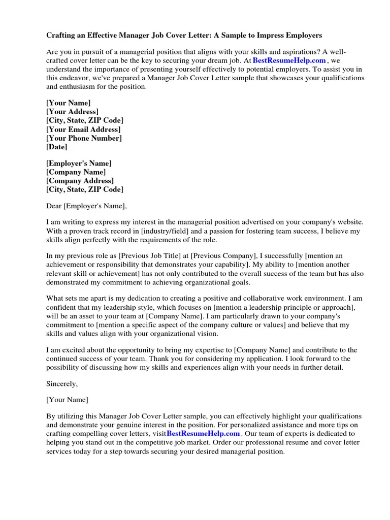 41168 management cover letter tailoring