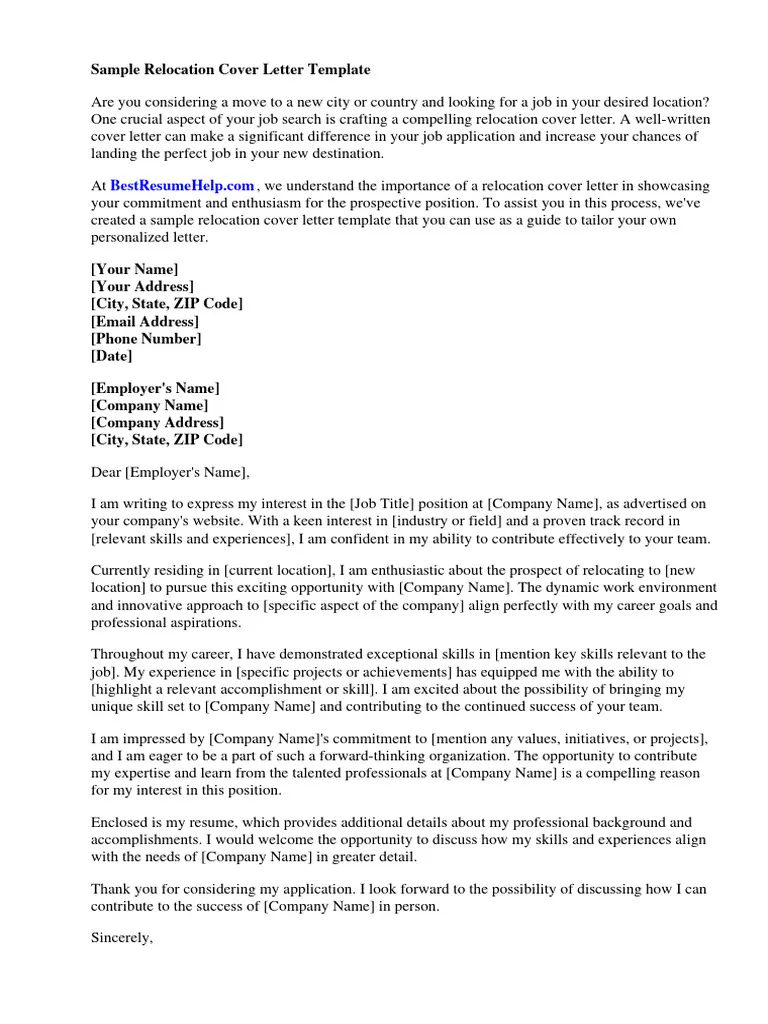 41183 relocation cover letter intro