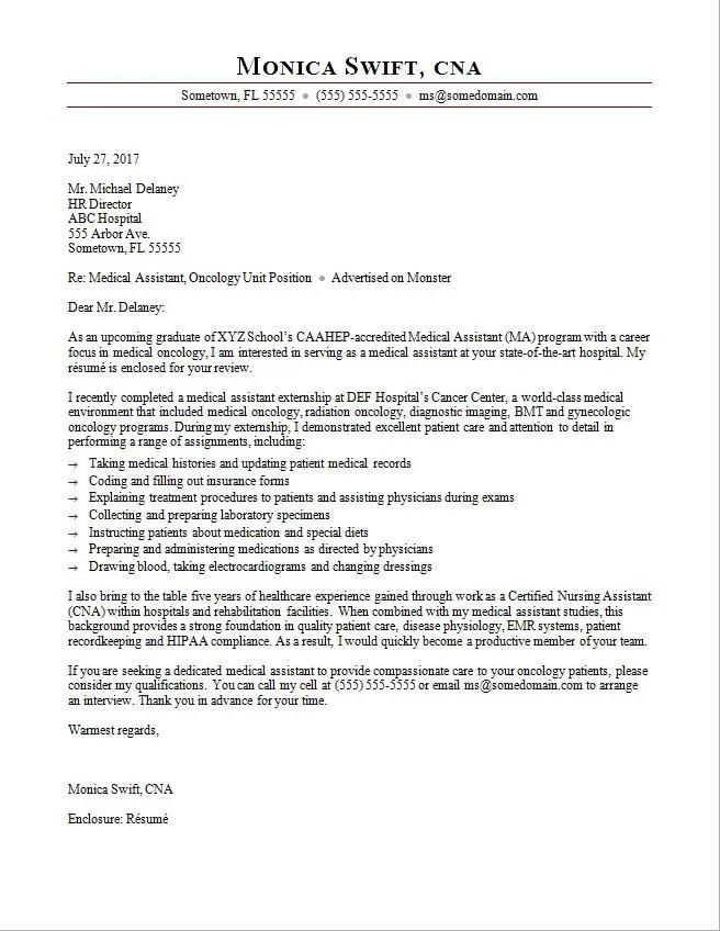 41188 medical job cover letter examples