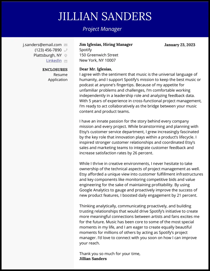 41189 customized cover letter