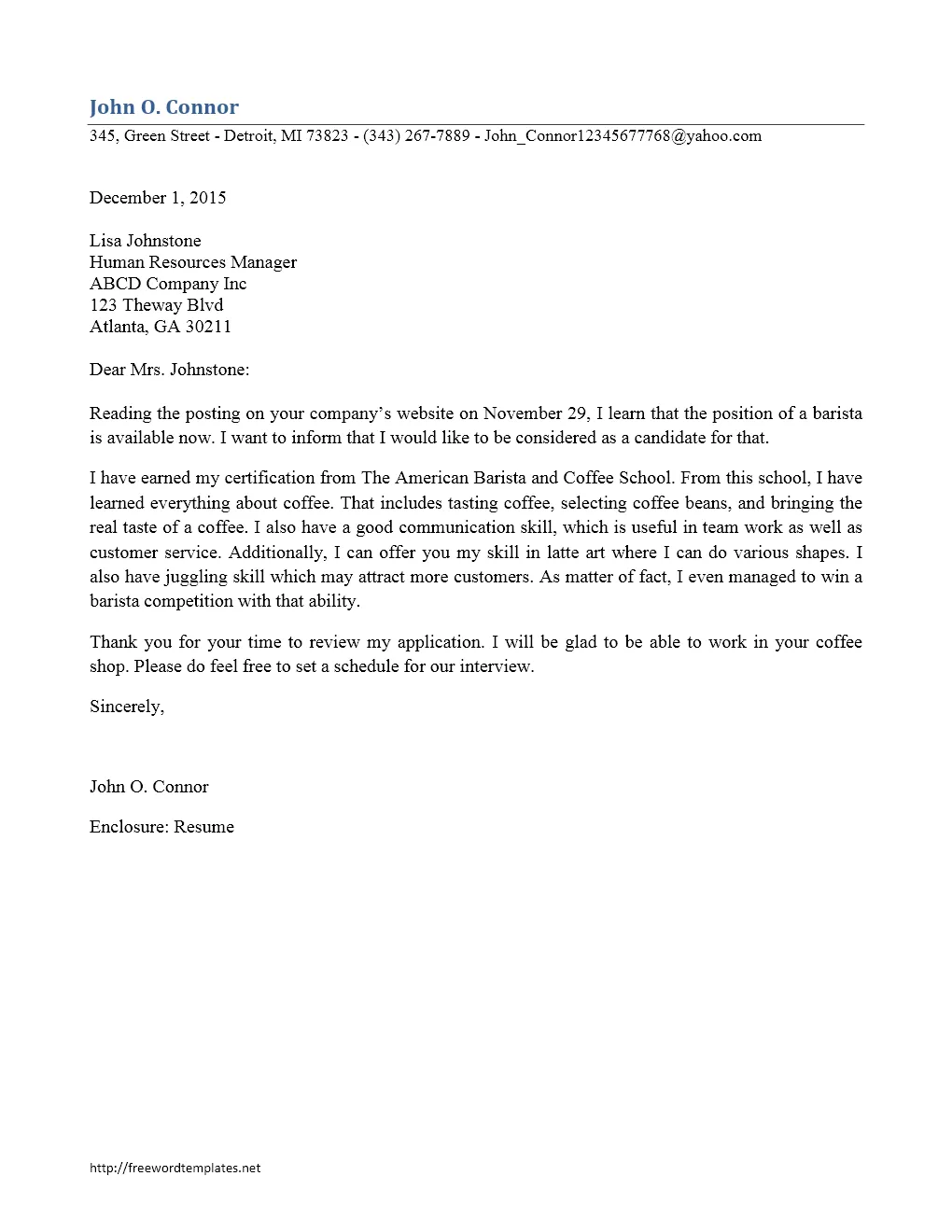 41195 barista customer service