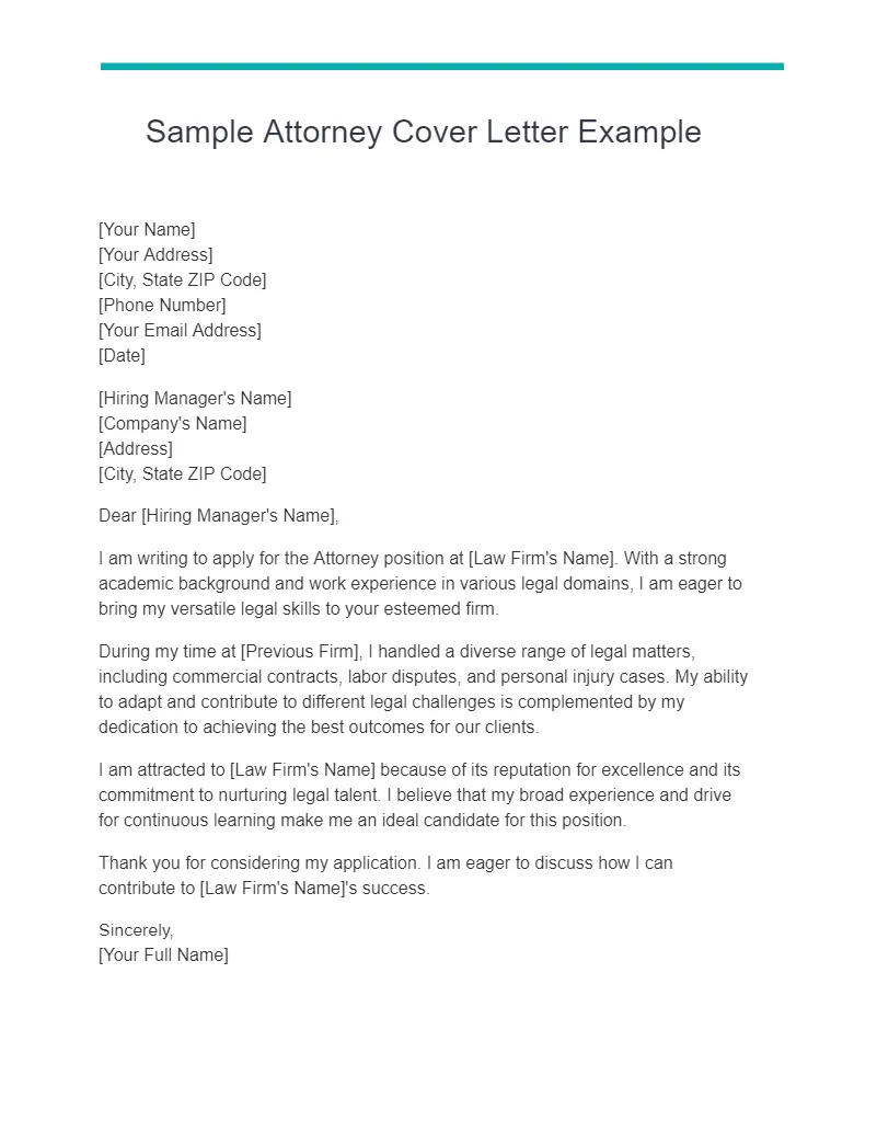 41206 attorney cover letter writing