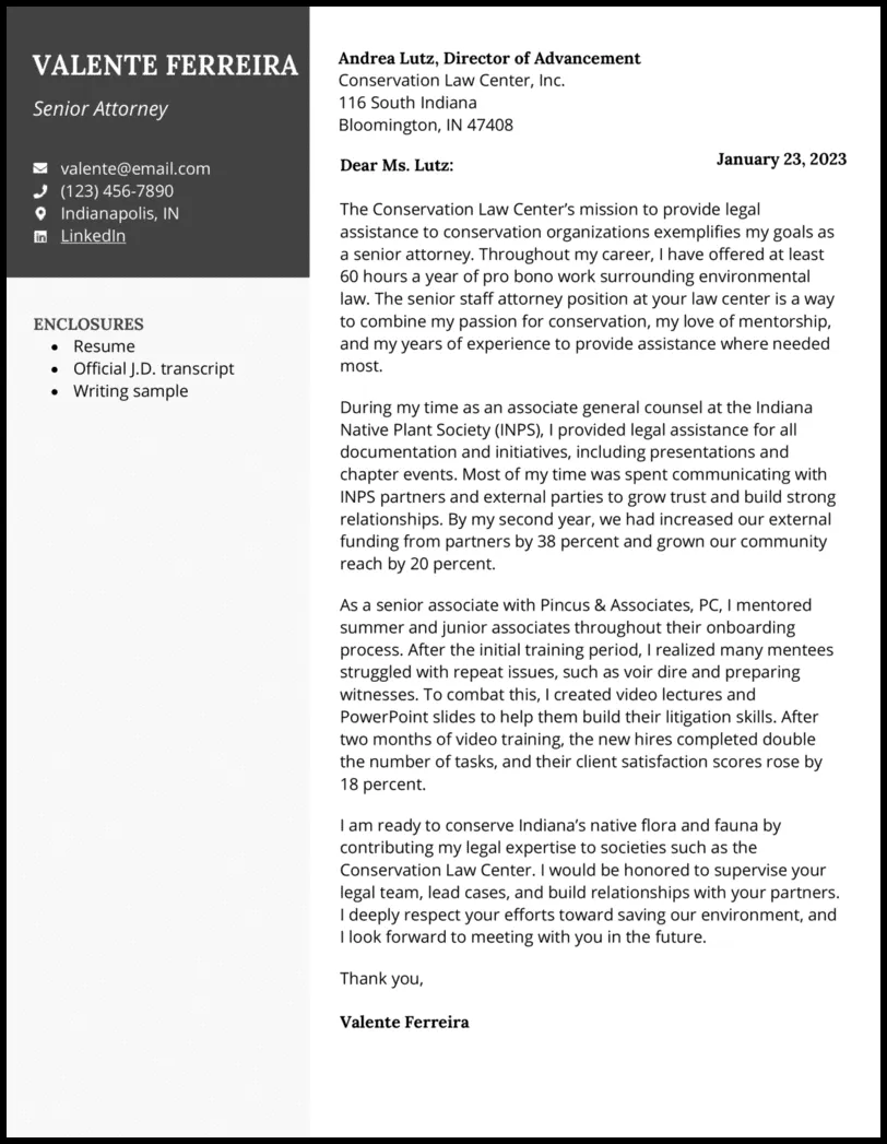 41206 cover letter formatting