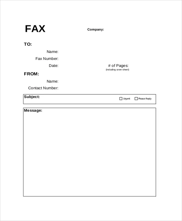 41208 fax cover letter template