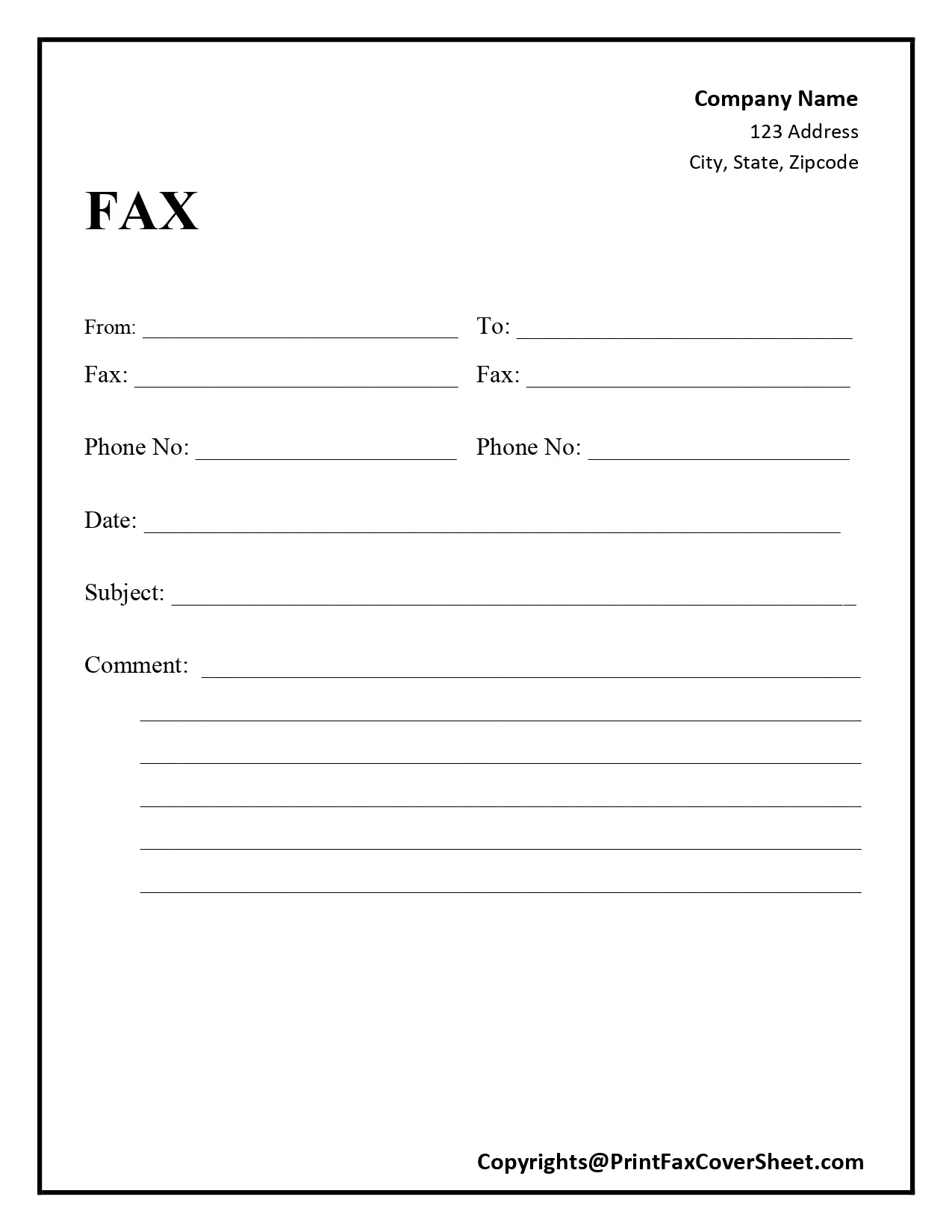 41208 fax template selection
