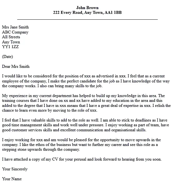 41212 internal cover letter writing tips