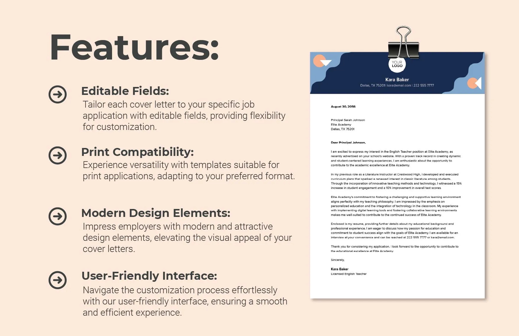 41216 cover letter template header