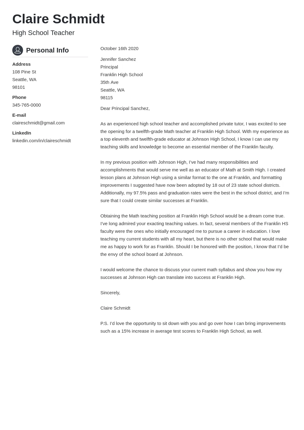 41228 cover letter personalization