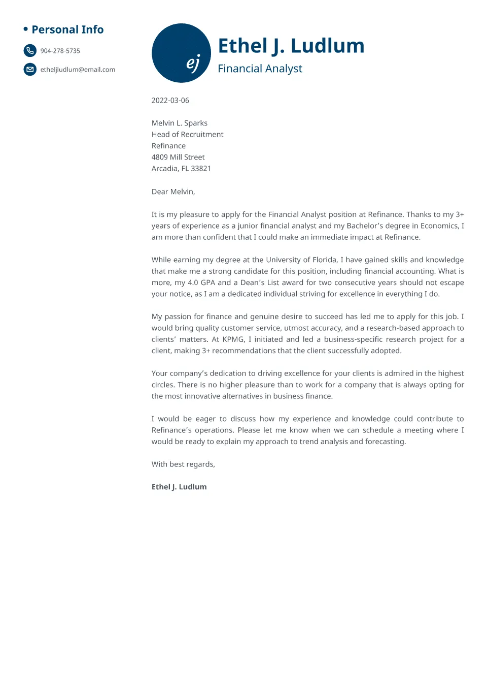 41228 cover letter review