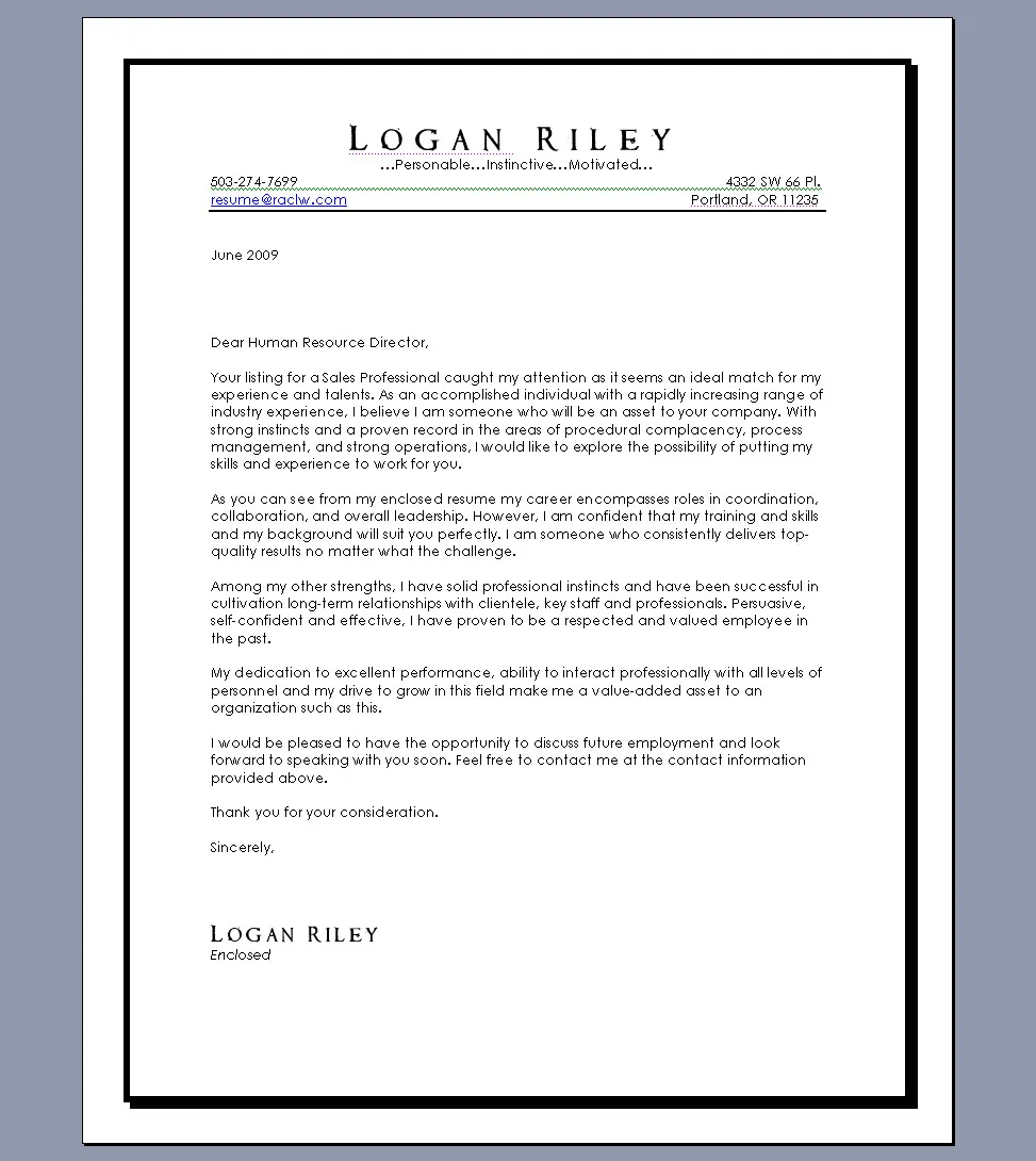 41230 cover letter format