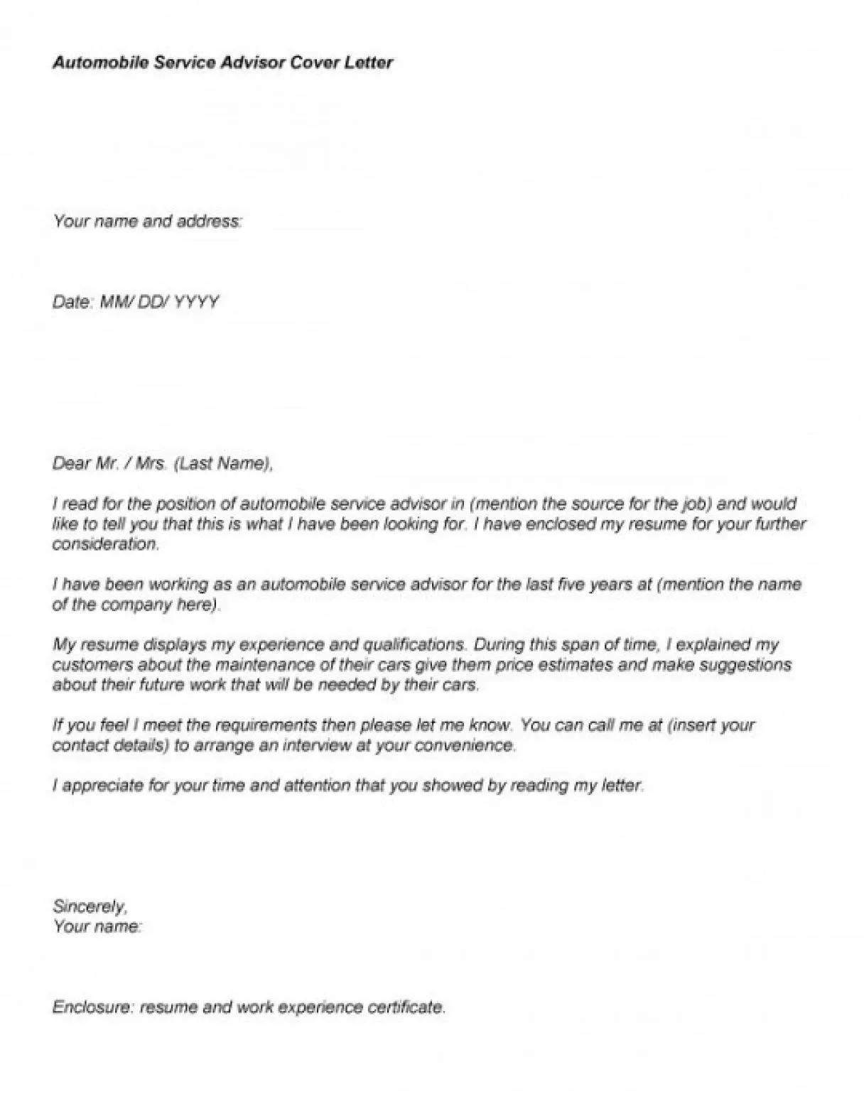 41233 cover letter value