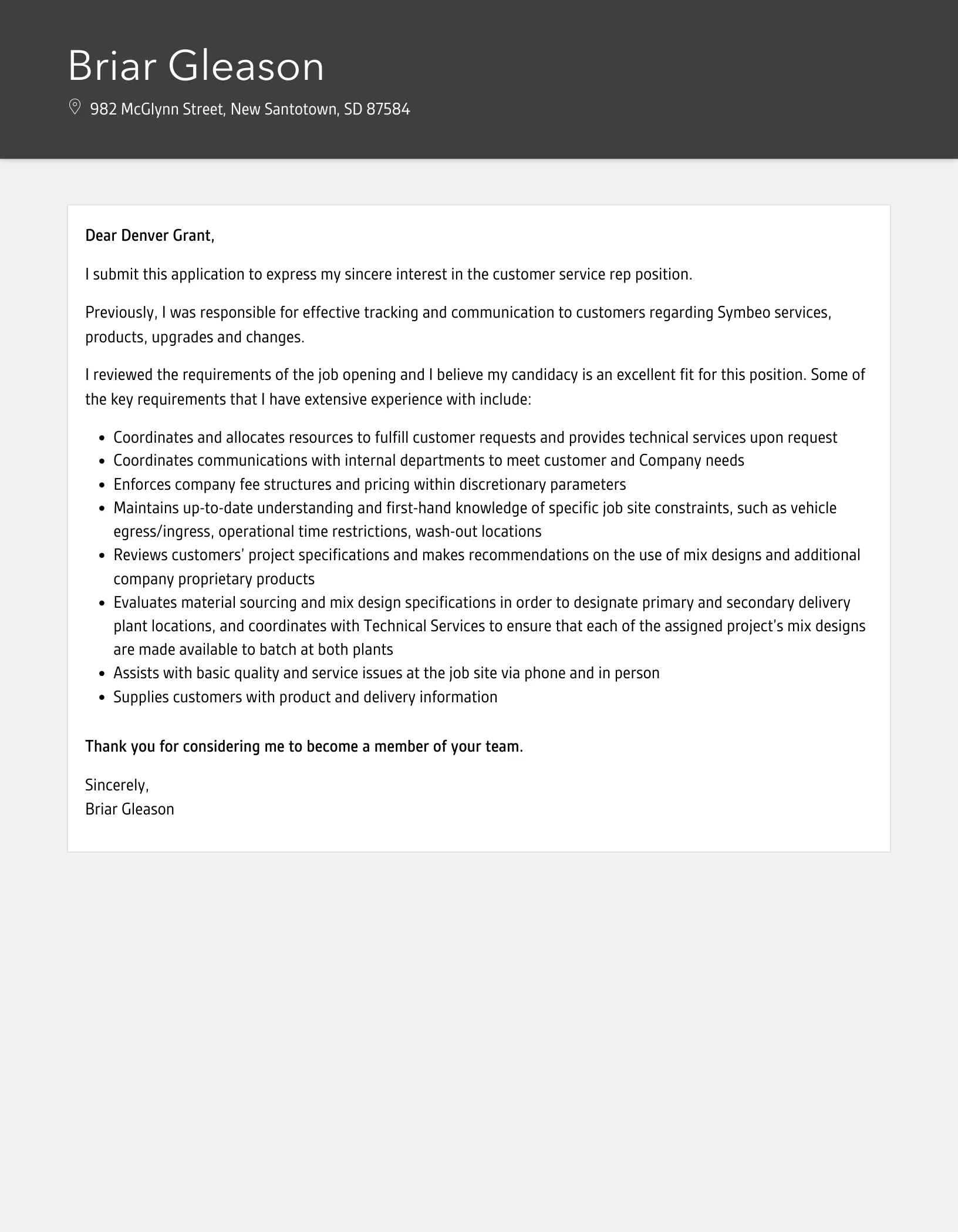 41238 customer service rep achievements