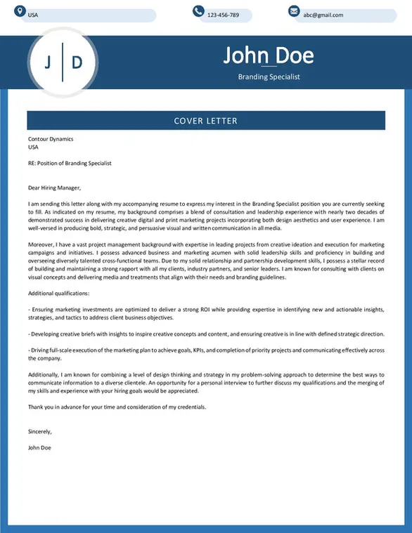 41243 cover letter header