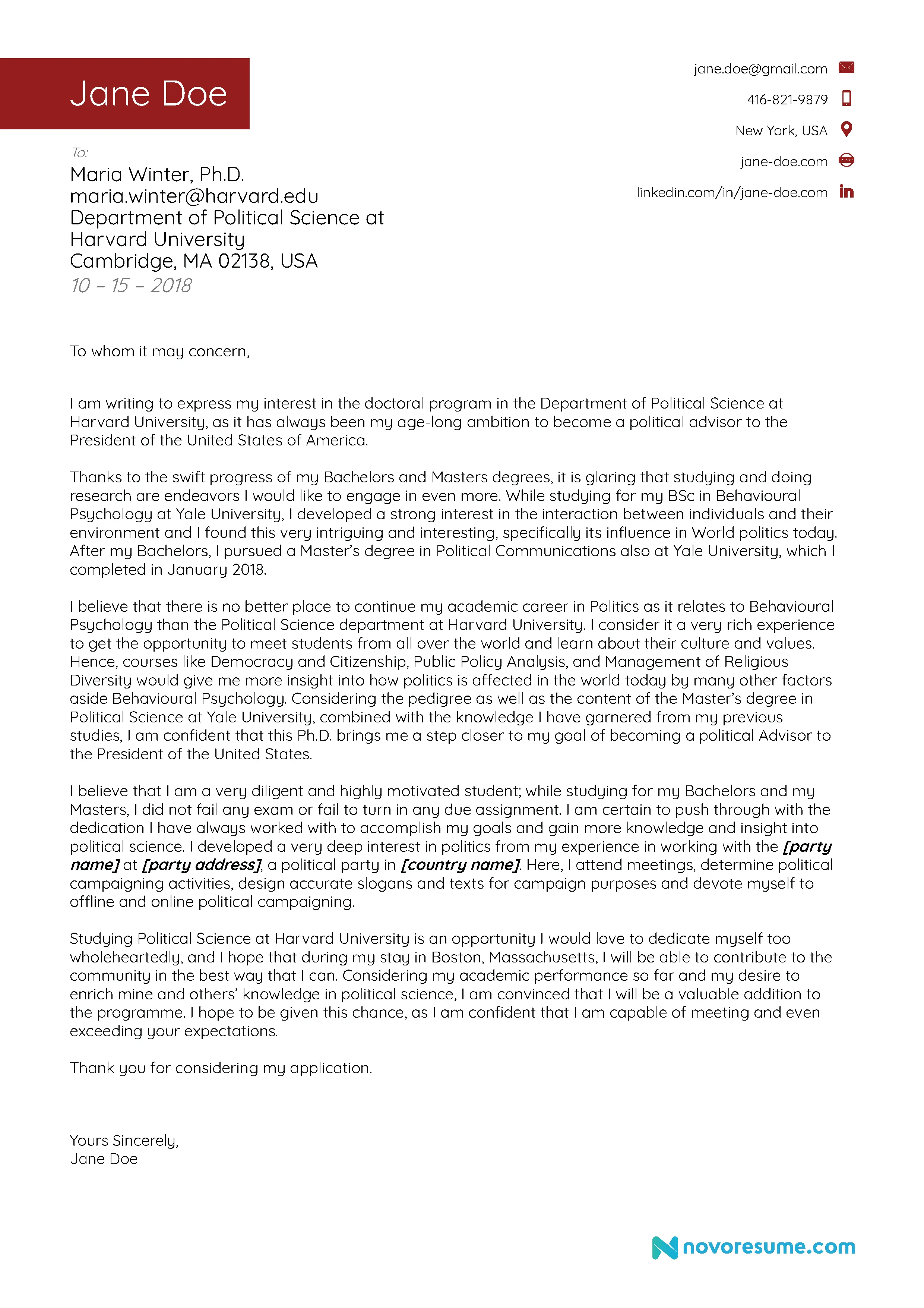 41250 structuring cover letter