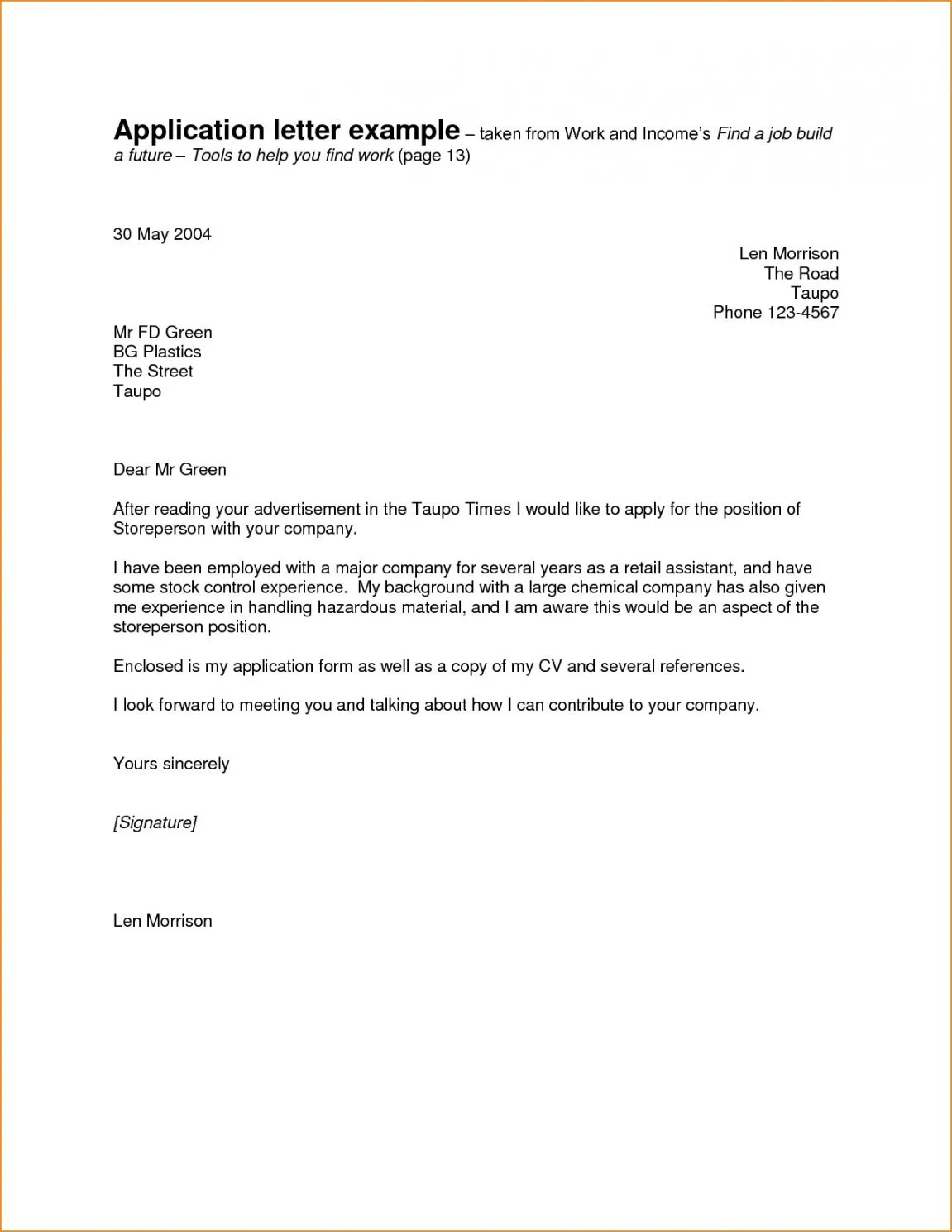 41262 tailoring email cover letter