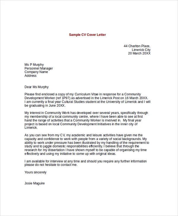 41265 cover letter header